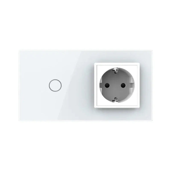 Livolo | Wit | 1+SR | Puls-potentiaal vrij contact | Schakelaar met wandcontactdoos Livolo Nederland B.V.