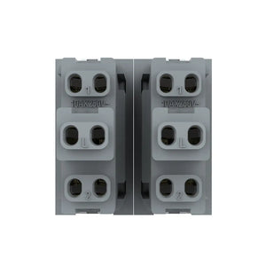 Witte mechanische dubbele schakelmodule voor design schakelmateriaal in huis