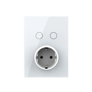 Livolo | Wit | Aan/Uit | Slimme serieschakelaar met wandcontactdoos | 1 inbouwdoos | Smart Home Livolo Nederland B.V.
