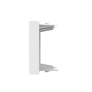 Witte inbouw kabeldoorvoer met blindmodule voor een strakke kabelafwerking in huis