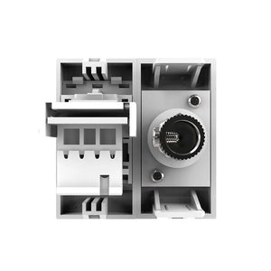 Witte Livolo TV en telefoon aansluiting als gecombineerde multimedia wandmodule