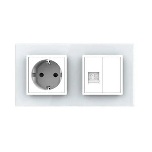 Livolo | Wit | SR+SR | Wandcontactdoos | Netwerk | Blindplaat Livolo Nederland B.V.