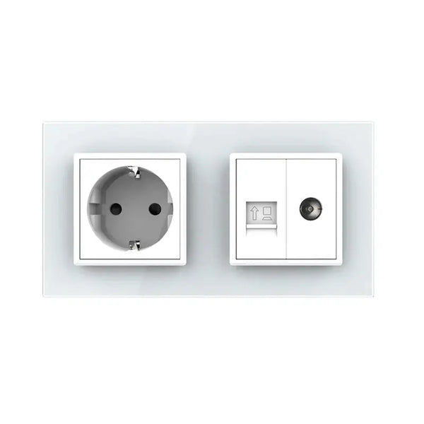Livolo | Wit | SR+SR | Wandcontactdoos | Netwerk | TV Livolo Nederland B.V.