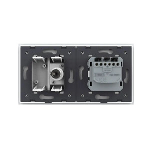 Livolo | Wit | SR+SR | Wandcontactdoos | TV aansluiting | Blindplaat Livolo Nederland B.V.