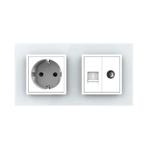 Livolo | Wit | SR+SR | Wandcontactdoos | Telefoon | TV Livolo Nederland B.V.