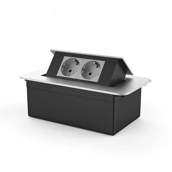 Livolo | Zilver | 2 | Pop-Up Stekkerdoos | Push | Inbouw | Stopcontacten - Grijs Livolo Nederland B.V.