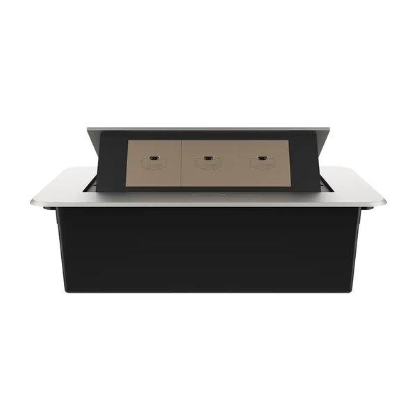 Livolo | Zilver | 3 | Pop-Up Stekkerdoos | Push | Inbouw | USB/C - Goud Livolo Nederland B.V.