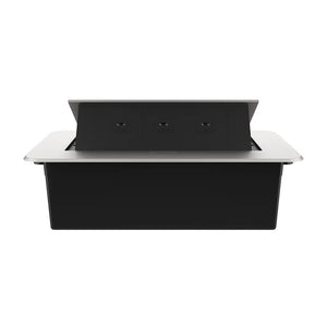 Livolo | Zilver | 3 | Pop-Up Stekkerdoos | Push | Inbouw | USB/C - Zwart Livolo Nederland B.V.