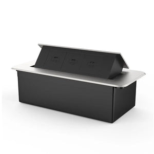 Livolo | Zilver | 3 | Pop-Up Stekkerdoos | Push | Inbouw | USB/C - Zwart Livolo Nederland B.V.
