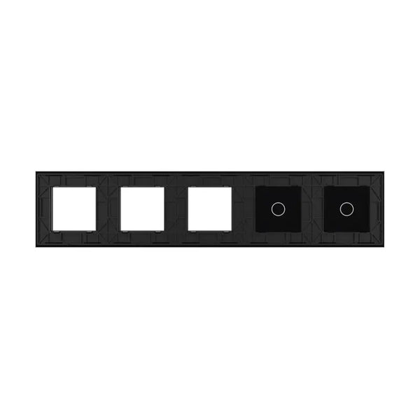 Livolo | Zwart | 1+1+SR+SR+SR | Glasplaat | Combinatie Livolo Nederland B.V.