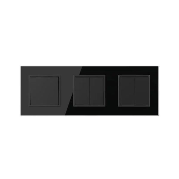 Livolo | Zwart | 1+2+2 | Aan/Uit | Wissel | Wipschakelaar Livolo Nederland B.V.