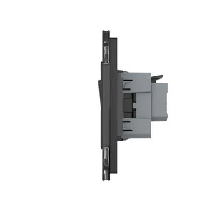 Livolo | Zwart | 1+2+SR | Puls | Wipschakelaar met wandcontactdoos Livolo Nederland B.V.