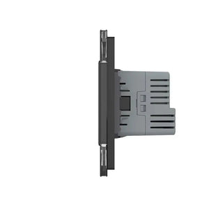Livolo | Zwart | 1+SR | Aan/Uit | Schakelaar met wandcontactdoos + USB-C Oplader Livolo Nederland B.V.