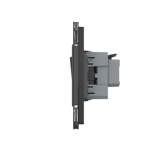 Livolo | Zwart | 1+SR | Aan/Uit | Wipschakelaar met wandcontactdoos Livolo Nederland B.V.