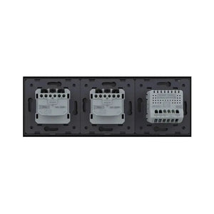 Livolo | Zwart | 1+SR+SR | Aan/Uit | Schakelaar met dubbele wandcontactdoos Livolo Nederland B.V.