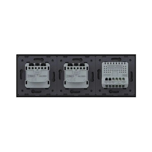 Livolo | Zwart | 1+SR+SR | Aan/Uit | Wisselschakelaar met dubbele wandcontactdoos Livolo Nederland B.V.