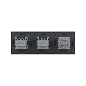 Livolo | Zwart | 1+SR+SR | Puls | Wipschakelaar met dubbele wandcontactdoos Livolo Nederland B.V.