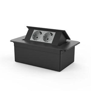 Livolo | Zwart | 2 | Pop-Up Stekkerdoos | Push | Inbouw | Stopcontacten - Grijs Livolo Nederland B.V.