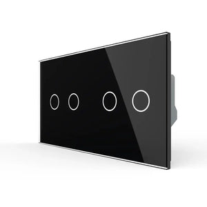 Livolo | Zwart | 2+2 | Puls | Schakelaar Livolo Nederland B.V.