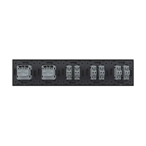 Livolo | Zwart | 2+2+2+SR+SR | Aan/Uit | Wipschakelaar met dubbele wandcontactdoos Livolo Nederland B.V.