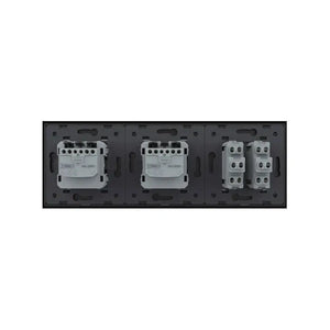 Livolo | Zwart | 2+SR+SR | Aan/Uit | Wipschakelaar met dubbele wandcontactdoos Livolo Nederland B.V.