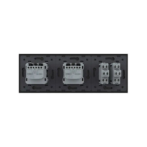 Livolo | Zwart | 2+SR+SR | Puls | Wipschakelaar met dubbele wandcontactdoos Livolo Nederland B.V.