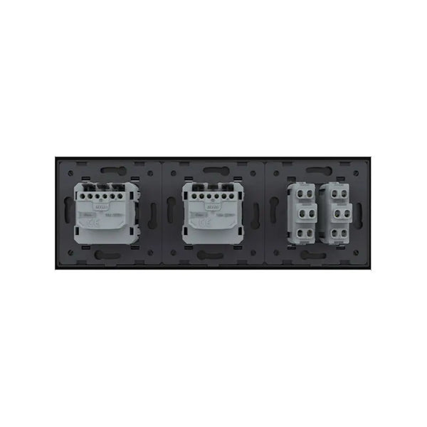 Livolo | Zwart | 2+SR+SR | Puls | Wipschakelaar met dubbele wandcontactdoos Livolo Nederland B.V.