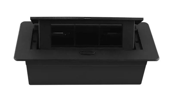 Livolo | Zwart | 3 | Pop-Up Stekkerdoos | Push | Inbouw | Dubbel Stopcontact + Dubbel Netwerk cat.6 - Wit Livolo Nederland B.V.
