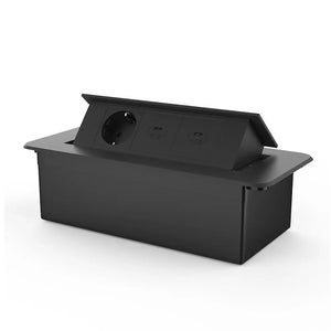 Livolo | Zwart | 3 | Pop-Up Stekkerdoos | Push | Inbouw | Stopcontacten + Dubbele USB-C Oplader - Zwart Livolo Nederland B.V.