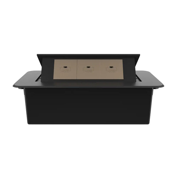 Livolo | Zwart | 3 | Pop-Up Stekkerdoos | Push | Inbouw | USB/C - Goud Livolo Nederland B.V.