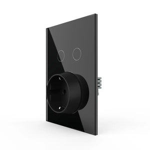 Livolo | Zwart | Aan/Uit | Wissel serieschakelaar met wandcontactdoos | 1 inbouwdoos | Smart Home Livolo Nederland B.V.