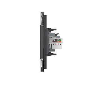Livolo | Zwart | SR+SR | Wandcontactdoos | Netwerk | Blindplaat Livolo Nederland B.V.