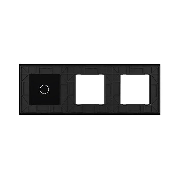 Livolo | Zwart | SR+SR+1 | Glasplaat | Combinatie Livolo Nederland B.V.