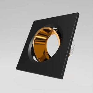 Inbouwspot | Zwart/Goud | 1 | LED | Kantelbaar en Richtbaar | Vierkant Livolo Nederland B.V.