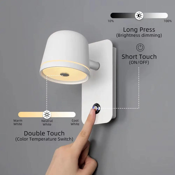 Wandverlichting | Wit | 1 | LED | Met touch dimmer | Dim to Warm Livolo Nederland B.V.