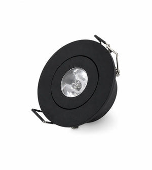 Mini Inbouwspot | Zwart | Kantelbaar en Richtbaar | IP44 | Rond | ø 45mm Livolo Nederland B.V.