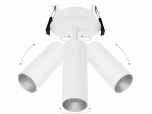 Richtbare Inbouwspot | Wit met grijze binnenring | Draaibaar | Luxe Design | Ø75-83mm Livolo Nederland B.V.