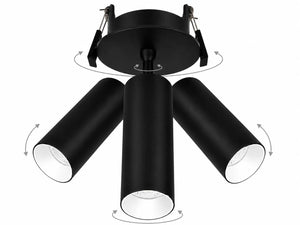 Richtbare Inbouwspot | Zwart met witte binnenring | Draaibaar | Luxe Design | Ø75-83mm Livolo Nederland B.V.