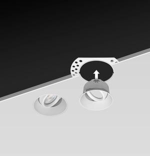 Trimless inbouwspot | Wit | Verdiept | Kantelbaar | GU10 fitting | Rond | ø 83mm Livolo Nederland B.V.