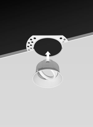 Trimless inbouwspot | Wit | Verdiept | Kantelbaar | GU10 fitting | Rond | ø 83mm Livolo Nederland B.V.