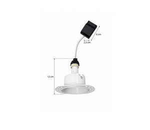 Trimless inbouwspot | Wit | Verdiept | Kantelbaar | GU10 fitting | Rond | ø 83mm Livolo Nederland B.V.