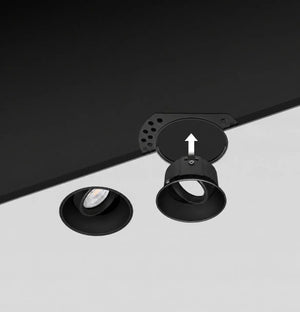 Trimless inbouwspot | Zwart | Verdiept | Kantelbaar | GU10 fitting | Rond | ø 83mm Livolo Nederland B.V.
