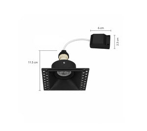Trimless inbouwspot | Zwart | Verdiept | Kantelbaar | GU10 fitting | Vierkant | ▢ 83mm Livolo Nederland B.V.