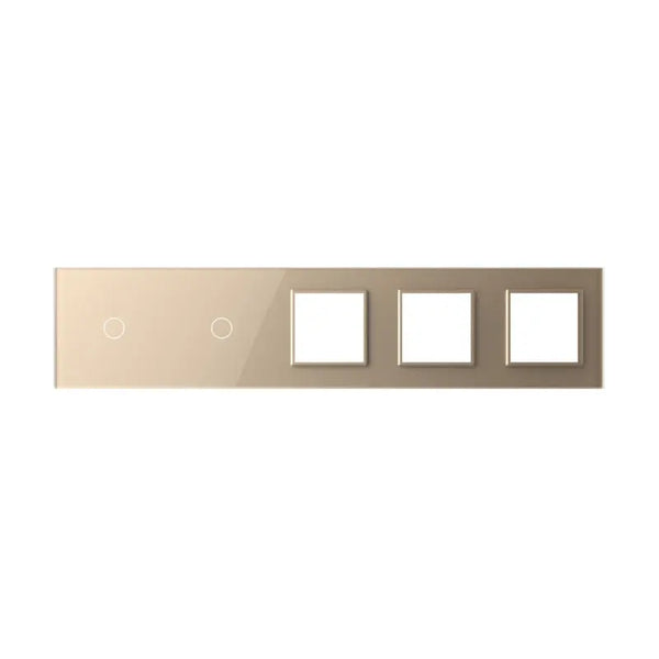 Zelf samenstellen | Goud | Afdekraam 1+1+SR+SR+SR Livolo Nederland B.V.