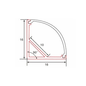 Profiel | Opbouw | 1 Meter | Hoek | Aluminium | 16 x 16 | COB ledstrip Livolo Nederland