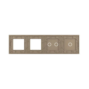 Livolo | Goud | 1+2+SR+SR | Glasplaat | Combinatie Livolo Nederland B.V.
