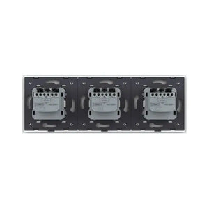 Livolo | Wit | SR+SR+SR | Wandcontactdoos | Chrome frame Livolo Nederland B.V.