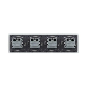 Livolo | Wit | SR+SR+SR+SR | Wandcontactdoos | Chome frame Livolo Nederland B.V.