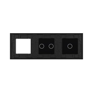Livolo | Zwart | 1+2+SR | Glasplaat | Combinatie Livolo Nederland B.V.