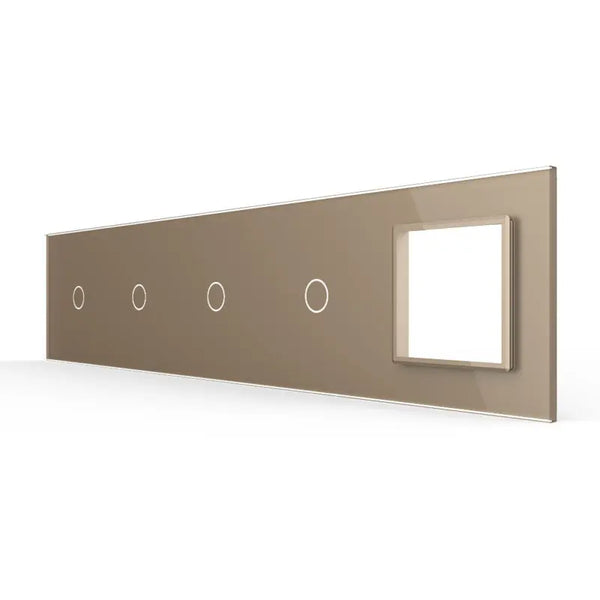 Livolo | Goud | 1+1+1+1+SR | Glasplaat | Touchschakelaar Livolo